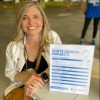 Heidi Nafman Onda with White Ribbon Project Sign 