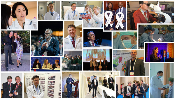 Collage of the Board of Directors in action. Photos are framed by white boarders