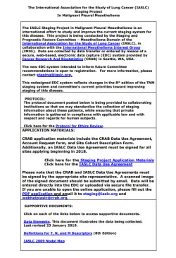 (IASLC) Staging Project In Malignant Pleural Mesothelioma