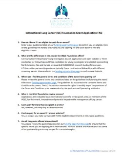 Grant Application FAQ